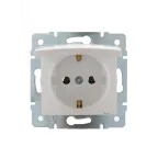 KARINA Розетка с/з с крышкой ПБТ жемчужно-белый перламутр (10шт/120шт)