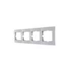 KARINA Рамка 4-ая горизонтальная б/вст матовое серебро (10шт/120шт)