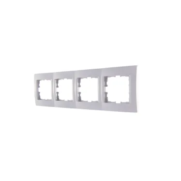 KARINA Рамка 4-ая горизонтальная б/вст матовое серебро (10шт/120шт)