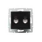 KARINA Розетка компьютерная двойная чёрный бархат (10шт/120шт)