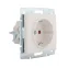 Розетка RAIN с защитой от детей керамика белая механизм