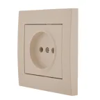 Розетка RAIN без заземления керамика крем
