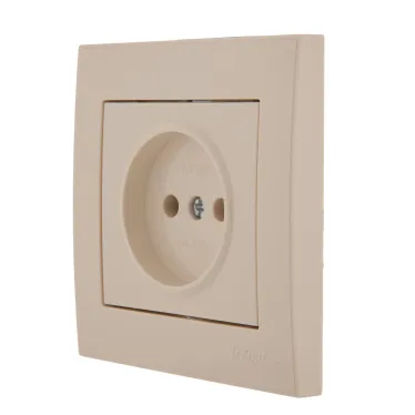 Розетка RAIN без заземления керамика крем