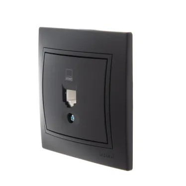 MIRA Розетка компьютерная евро чёрный бархат со вставкой (10шт/120шт)