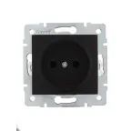 KARINA Розетка б/з керамика чёрный бархат (10шт/120шт)