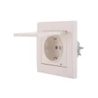 Розетка RAIN с/з с крышкой керамика жемчужно-белый перламутр