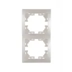 MIRA Рамка 2 поста вертикальная жемчужный перламутр