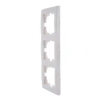 Рамка RAIN 3-ая вертикальная белая с боковой вставкой