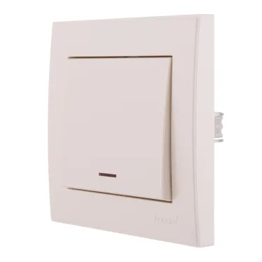 Выключатель RAIN с подсветкой жемчужно-белый перламутр