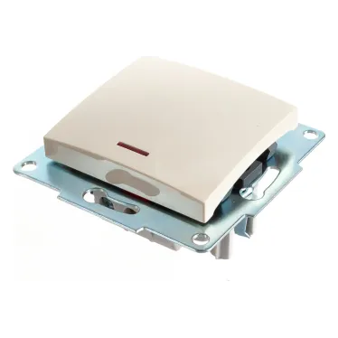 KARINA Выключатель с подсветкой крем (10шт/120шт)