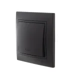 MIRA Выключатель чёрный бархат со вставкой (10шт/120шт)