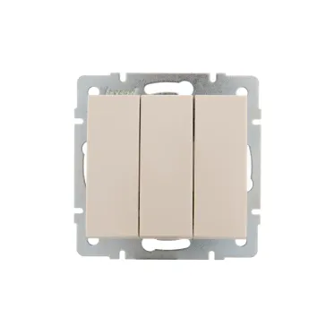 Выключатель RAIN тройной крем механизм