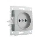 KARINA Розетка б/з керамика матовое серебро (10шт/120шт)