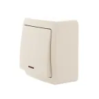 VIOLA Выключатель с подсветкой крем (12шт/144шт)