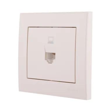 Розетка RAIN компьютерная жемчужно-белый перламутр