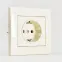 Розетка RAIN с/з керамика крем
