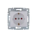 KARINA Розетка с защитой от детей ПБТ белая (10шт/120шт)