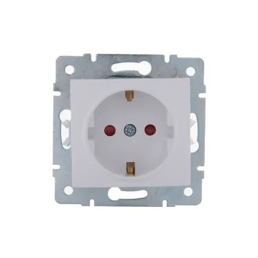 KARINA Розетка с защитой от детей ПБТ белая (10шт/120шт)
