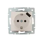 KARINA Розетка с/з + USB разъём жемчужно-белый перламутр (10шт/120шт)