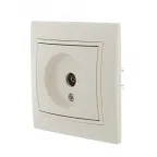 MIRA Розетка телевизионная TV проходная бежевая с вставкой