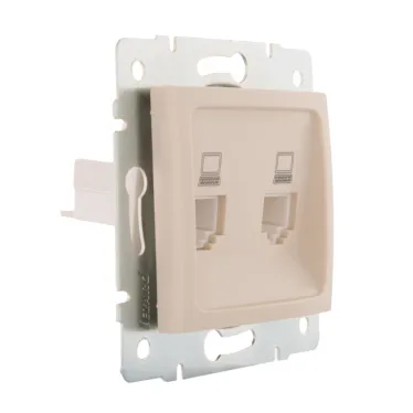 KARINA Розетка компьютерная двойная крем (10шт/120шт)