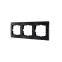 KARINA Рамка 3-ая горизонтальная б/вст чёрный бархат (10шт/120шт)