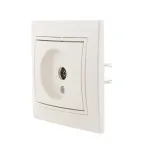 Мира Розетка ТВ окон жемчужно-белый перламутр со вставкой