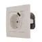 Розетка RAIN с/з с USB скрытой установки белая