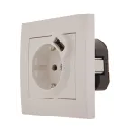 Розетка RAIN с/з с USB скрытой установки белая