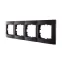 KARINA Рамка 4-ая горизонтальная б/вст чёрный бархат (10шт/120шт)