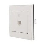 Розетка RAIN телефонная евро белая