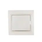 Мира Выключатель жемчужно-белый перламутр со вставкой