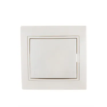 Мира Выключатель жемчужно-белый перламутр со вставкой