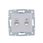 KARINA Розетка компьютер+телефон белая (10шт/120шт)