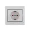 Мира Розетка х1 защ от детей бел с вст сер