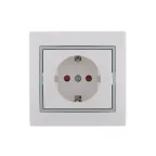 Мира Розетка х1 защ от детей бел с вст сер