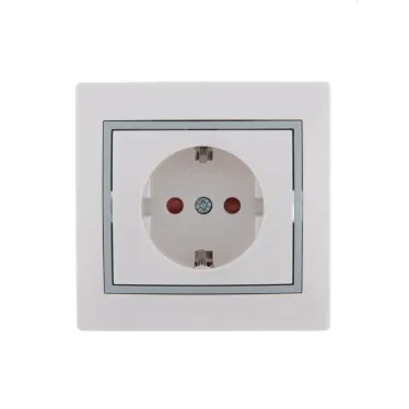 Мира Розетка х1 защ от детей бел с вст сер