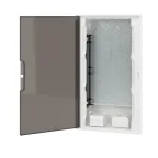 Щиток 36 мод встраиваемый слаботочный FRAME, белый, с тонированной дверцей, с монтажной платой, в комплекте с 2 розетками Viva (арт. 45005) и 2 коробками PDD (арт. 10033)