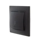 MIRA Выключатель проходной чёрный бархат со вставкой (10шт/120шт)