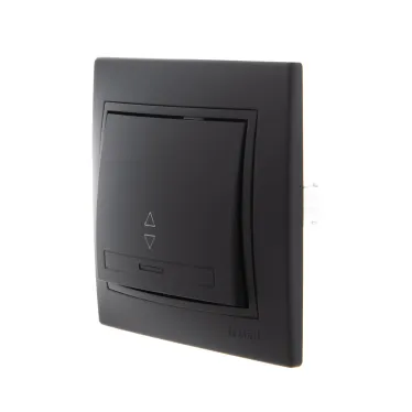 MIRA Выключатель проходной чёрный бархат со вставкой (10шт/120шт)