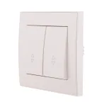 Выключатель RAIN проходной 2-ой жемчужно-белый перламутр