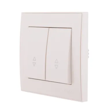 Выключатель RAIN проходной 2-ой жемчужно-белый перламутр