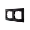 KARINA Рамка 2-ая горизонтальная б/вст чёрный бархат (10шт/120шт)