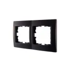 KARINA Рамка 2-ая горизонтальная б/вст чёрный бархат (10шт/120шт)