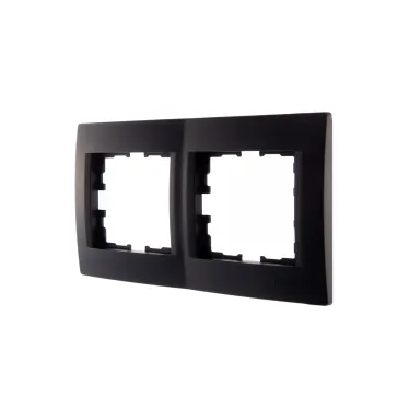 KARINA Рамка 2-ая горизонтальная б/вст чёрный бархат (10шт/120шт)