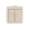 HATA Выключатель двухклавишный бежевый