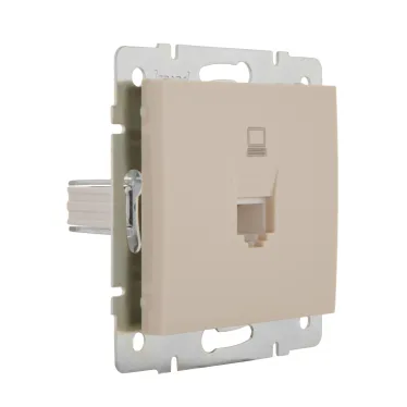 Розетка RAIN компьютерная крем
