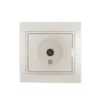 Мира Розетка ТВ проходная жемчужно-белый перламутр со вставкой