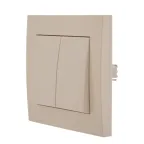 Выключатель RAIN двойной крем