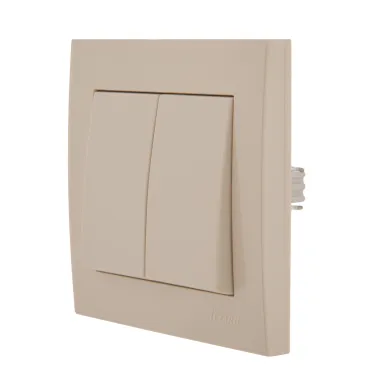 Выключатель RAIN двойной крем